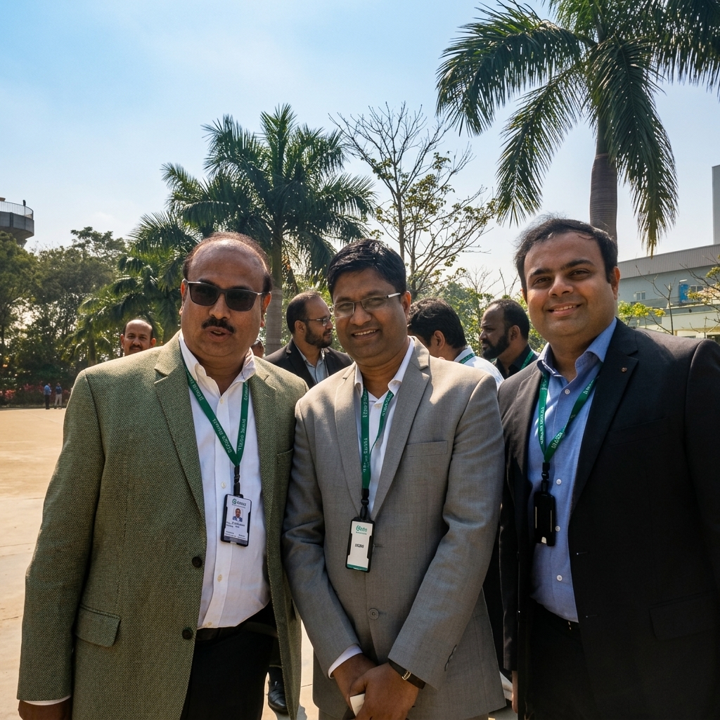 Purushotham Adi with Bharat Biotech MD